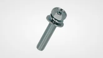 十字穴付きアプセットセムス 三価クロメート M5x20